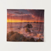 海岸線 | Sunset Pacific Grove Carmel California タペストリー (正面(横))