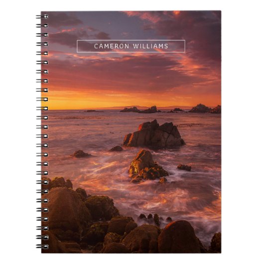 海岸線 | Sunset Pacific Grove Carmel California ノートブック (正面)