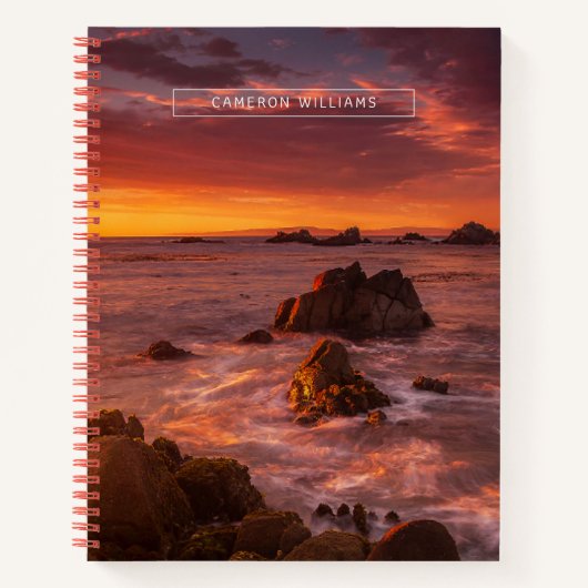 海岸線 | Sunset Pacific Grove Carmel California ノートブック (正面)