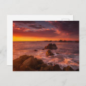 海岸線 | Sunset Pacific Grove Carmel California ポストカード (正面/裏面)