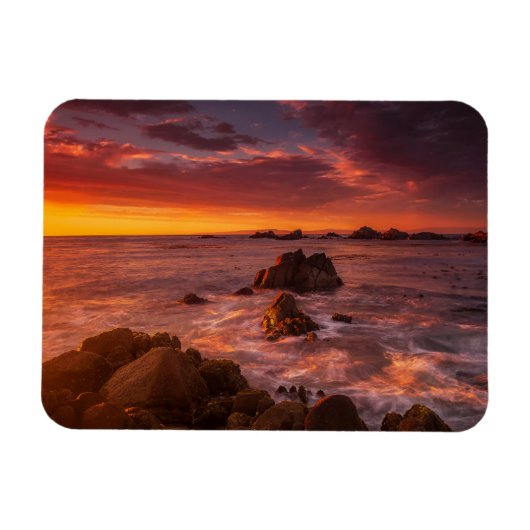 海岸線 | Sunset Pacific Grove Carmel California マグネット (横)