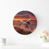 海岸線 | Sunset Pacific Grove Carmel California ラージ壁時計 (ホーム)