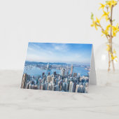 海岸線 Tsim Sha Tsu, Hong Kong Island, Asia カード (黄色い花)