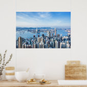 海岸線 Tsim Sha Tsu, Hong Kong Island, Asia ポスター (キッチン)