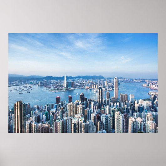 海岸線 Tsim Sha Tsu, Hong Kong Island, Asia ポスター (正面)