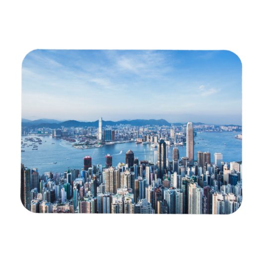海岸線 Tsim Sha Tsu, Hong Kong Island, Asia マグネット (横)