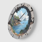 海岸脱出» - 航海のブロッケン窓 ラージ壁時計 (傾斜)