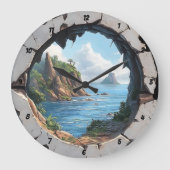 海岸脱出» - 航海のブロッケン窓 ラージ壁時計 (正面)