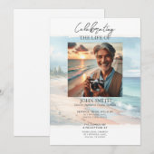 海岸葬儀追悼式招待状 招待状 (正面/裏面)