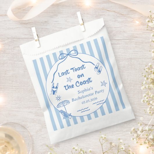 海岸週末の最後のトーストバチェロレッテ フェイバーバッグ (クリップ留めされた状態)
