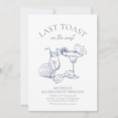 海岸週末の最後のトーストバチェロレッテ 招待状 (正面)