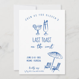 海岸週末の最後のトーストバチェロレッテ 招待状