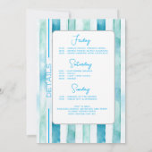 海岸週末の最後のトーストバチェロレッテ 招待状 (裏面)