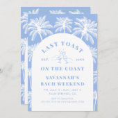 海岸週末の最後のトーストバチェロレッテ 招待状 (正面/裏面)