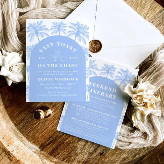 海岸週末の最後のトーストバチェロレッテ 招待状