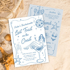 海岸週末の最後のトーストバチェロレッテ 招待状