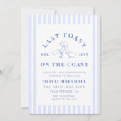 海岸週末の最後のトーストバチェロレッテ 招待状 (正面)