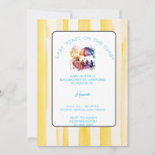 海岸週末の最後のトーストバチェロレッテ 招待状 (正面)