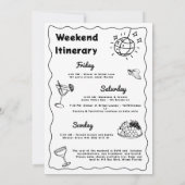 海岸週末の最後のトーストバチェロレッテ 招待状 (裏面)