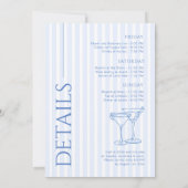 海岸週末の最後のトーストバチェロレッテ 招待状 (裏面)