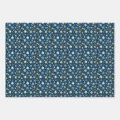 海岸雪の結晶と航海の要素 ラッピングペーパーシート (正面3)