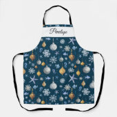 海岸雪の結晶と要素のパタ航海のーン エプロン (正面)