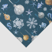 海岸雪の結晶と要素のパタ航海のーン 薄葉紙 (詳細)