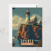 海岸静まり：アカディア国立公園 ポストカード (正面/裏面)