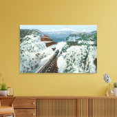 海岸頂上の列車の眺め キャンバスプリント (インサイチュ (リビング))