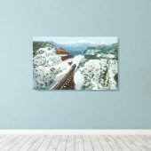 海岸頂上の列車の眺め キャンバスプリント (インサイチュ (ウッドフロア))