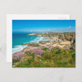 海岸風景素晴らしニューキービーチコーンウォールUK ポストカード (正面/裏面)