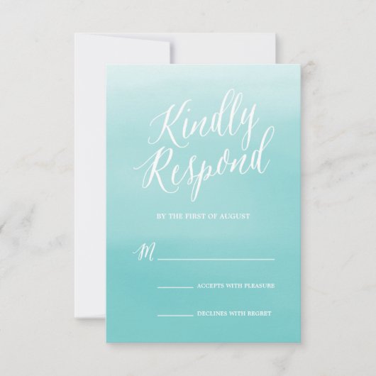 海岸|の結婚の応答カード 出欠カード (正面)