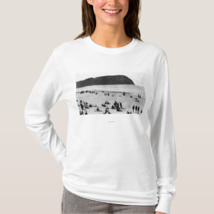 海岸、オレゴンのビーチおよびTillamookの頭部 Tシャツ