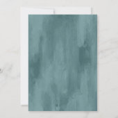 海岸 | ビーチ 青い貝殻 ブライダルシャワー 招待状 (裏面)