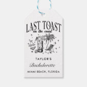 海岸 ブライズメイド 現代 カクテルパーティー 黒 ギフトタグ (正面)