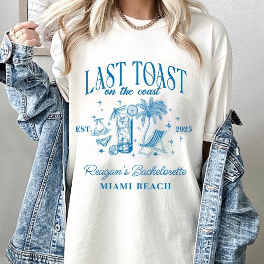 海岸 ブライズルーム 現代 カクテルパーティー ブルー Tシャツ