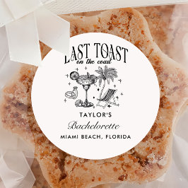 海岸 ブラックモダン コックテールパーティー ラウンドシール