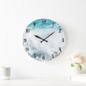海岸 ラージ壁時計 (ホーム)