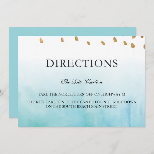 海岸-方向 招待状 (正面/裏面)