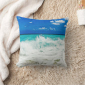 海岸-装飾用クッションによる波 クッション (ブランケット)