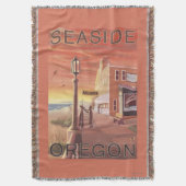 海岸、OregonAquariumの眺め スローブランケット (正面縦)