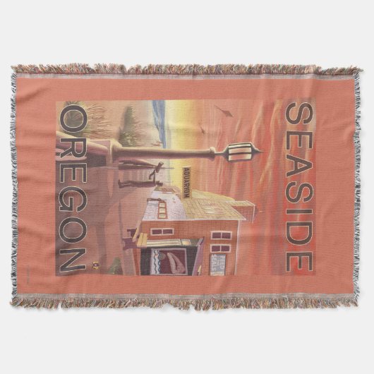 海岸、OregonAquariumの眺め スローブランケット (正面)