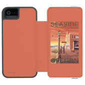 海岸、OregonAquariumの眺め Incipio iPhoneウォレットケース (フォリオオープン)