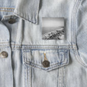 海岸B&Wのツーリストの複雑な眺め 缶バッジ (インサイチュ)