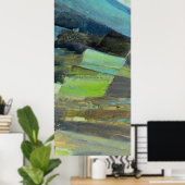 海岸IIの表示 |抽象芸術プリント2 ポスター (ホームオフィス)