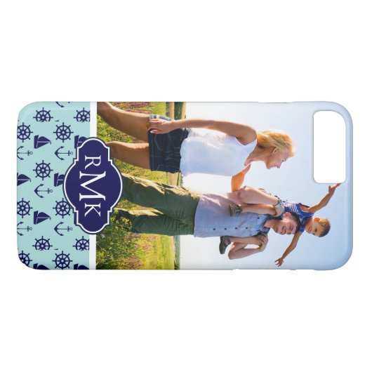 海岸Pattern|あなたの写真及びモノグラム Case-Mate iPhoneケース (裏面(横))