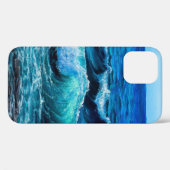 海峡で波や海を描いた油絵 Case-Mate iPhoneケース (裏面 (横))