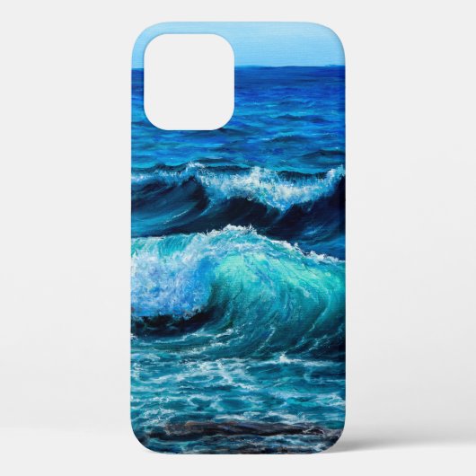 海峡で波や海を描いた油絵 Case-Mate iPhoneケース (裏面)