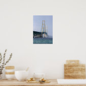 海峡を渡るマッキナック橋 ポスター (キッチン)