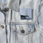 海峡を渡るマッキナック橋 缶バッジ (インサイチュ)